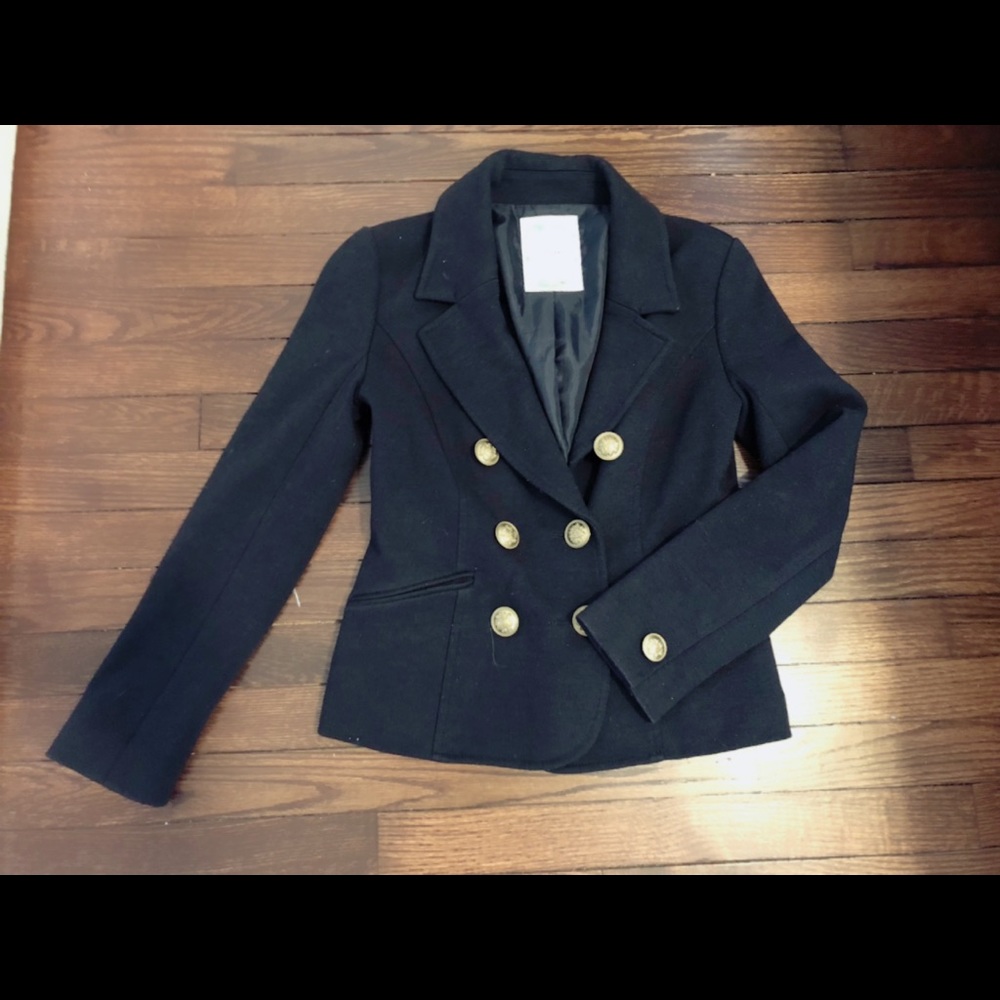 Navy Color Coat Jacket - Picture 4 of 5